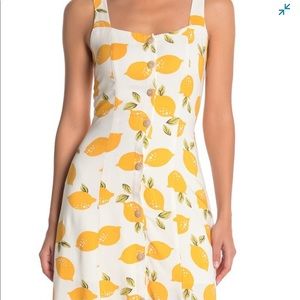 lemon midi dress
